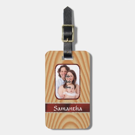 Imitat-Fotovorlage Gepäckanhänger (Vorderseite vertikal)