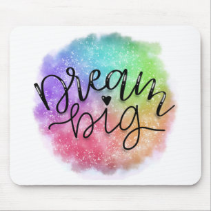 Imitat-Galaxiewatercolor-Regenbogen-Traum groß Mousepad