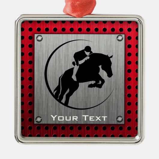 Imitat gebürsteter Aluminiumreiter Ornament Aus Metall (Vorne)