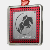 Imitat gebürsteter Aluminiumreiter Ornament Aus Metall (Links)