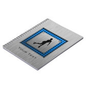 Imitat gebürstetes Metall; Zahl Skaten Notizblock (Linke Seite)