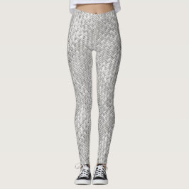 Imitat-geometrisches Korbgeflecht-Muster - Leggings