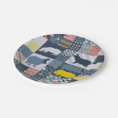 Imitat-Gestepptes Flusspferd Pappteller (Schrägansicht)