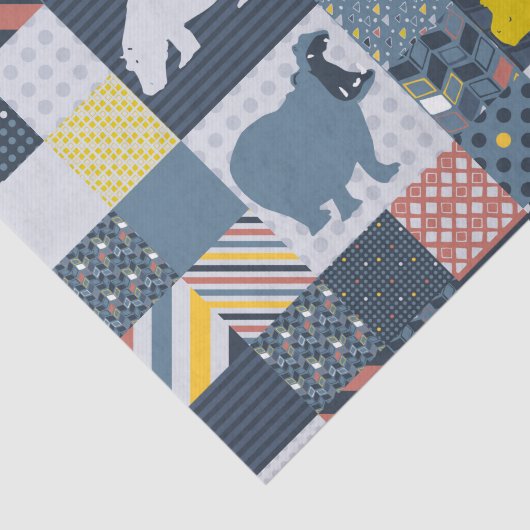 Imitat-Gestepptes Flusspferd Seidenpapier (Ausschnitt)