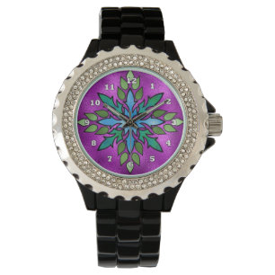 Imitat Gewebte Glasfrauen beobachten Armbanduhr