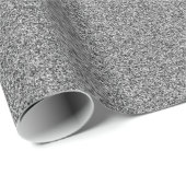 Imitat-Glitter des silbernen Graus Geschenkpapier (Rolleneckpunkt)