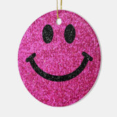 Imitat-Glittergesicht des heißen Rosas Keramik Ornament (Links)