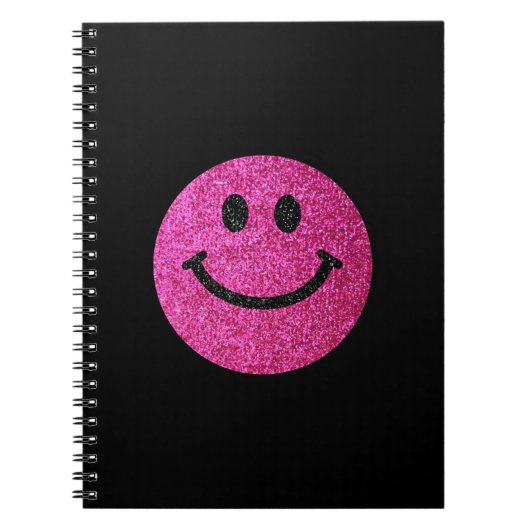 Imitat-Glittergesicht des heißen Rosas Notizblock (Vorderseite)