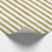 Imitat-Glittery Goldstreifen Geschenkpapier (Ecke)