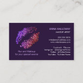 Imitat-Glitzer-Blick-LippenBling Visitenkarte (Rückseite)