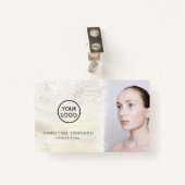 ・Imitat Glitzer Design Ausweis (Vorderseite mit Klammer)