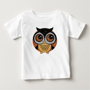 Imitat-Glitzer-Eule Baby T-shirt