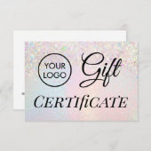 Imitat Glitzer Geschenkgutschein (Vorne/Hinten)