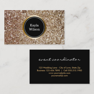 Imitat-Glitzer-Gold des Ereignis-Planer-| Visitenkarte