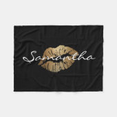 Imitat-Glitzer-Goldkuß Fleecedecke (Vorderseite (Horizontal))