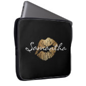 Imitat-Glitzer-Goldkuß Laptopschutzhülle (Vorne Rechts)