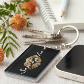 Imitat-Glitzer-Goldküsse Schlüsselanhänger (Vorderseite rechts)