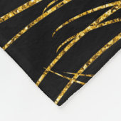 Imitat-Glitzer-Goldpfau-Federn Fleecedecke (Ecke)