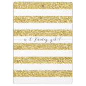 Imitat-Glitzer ist es Freitag schon? Klemmbrett (Rückseite)