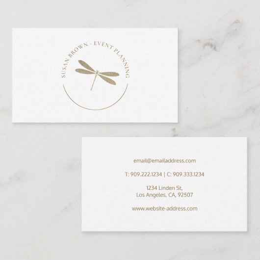 Imitat-Glitzer-Logos Visitenkarte (Vorne/Hinten)