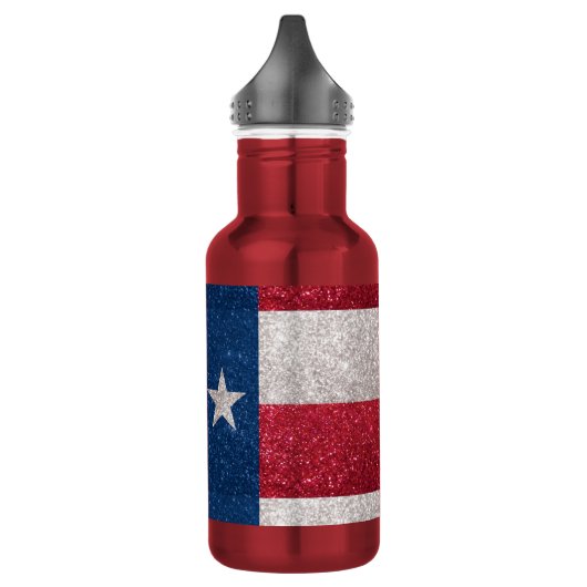 Imitat-Glitzer-Texas-Flagge Trinkflasche (Links)