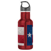 Imitat-Glitzer-Texas-Flagge Trinkflasche (Rückseite)