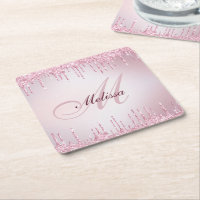 Imitat Glitzer Tropfen Rose