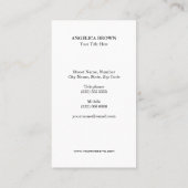 Imitat Glitzer und Schwarzer Schmetterling Visitenkarte (Rückseite)