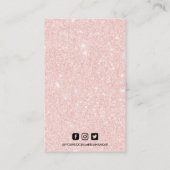 Imitat-Glitzer-Verursacheranzeige Visitenkarte (Rückseite)