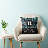 Imitat-Glitzerzebra-mit Monogramm Herr und Frau Kissen (Stuhl )
