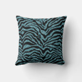 Imitat-Glitzerzebra-mit Monogramm Herr und Frau Kissen (Rückseite)