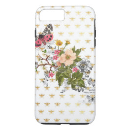 Imitat Gold, Bienen, mit Blumen, wunderlich, Chic, Case-Mate iPhone Hülle