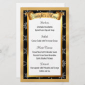 Imitat Gold Catering Weihnachtsmenü Briefpapier (Vorne/Hinten)