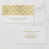 Imitat-Gold des moderne Kunst-Deko-Muster-| auf Visitenkarte (Vorne/Hinten)