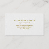 Imitat-Gold des moderne Kunst-Deko-Muster-| auf Visitenkarte (Rückseite)