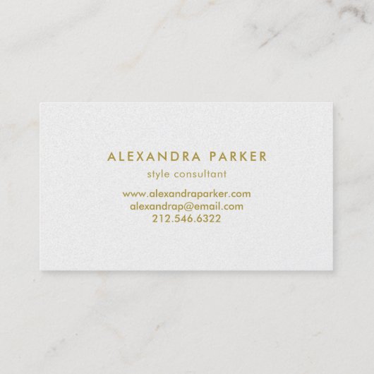 Imitat-Gold des moderne Kunst-Deko-Muster-| auf Visitenkarte (Rückseite)