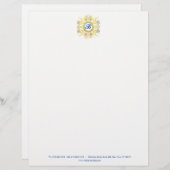 Imitat-Gold gemalter Designer-Monogramm-Briefkopf Briefbogen (Vorne/Hinten)