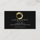 Imitat-Gold gemalter Kreis-Designer Visitenkarte (Rückseite)
