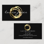 Imitat-Gold gemalter Kreis-Designer Visitenkarte (Vorne/Hinten)