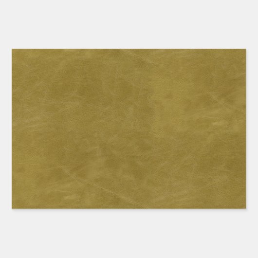 Imitat Gold Leder Textur Geschenkpapier Set (Vorderseite)