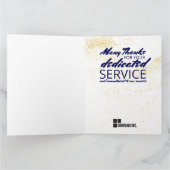 Imitat Gold Meilenstein Mitarbeiterjubiläumskarte Karte (Innenseite)