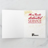 Imitat Gold Meilenstein Mitarbeiterjubiläumskarte Karte (Innenseite)