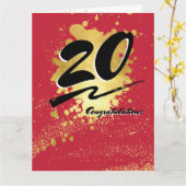 Imitat Gold Meilenstein Mitarbeiterjubiläumskarte Karte (Gelbe Blume)