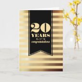 Imitat Gold Meilenstein Mitarbeiterjubiläumskarte Karte (Gelbe Blume)