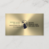 Imitat Gold Metalloberflächen - Logo für die Pfleg Visitenkarte (Rückseite)