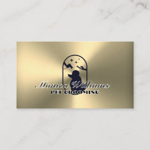 Imitat Gold Metalloberflächen - Logo für die Pfleg Visitenkarte