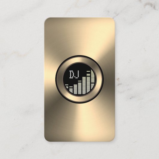 Imitat Gold Metallplatte Spieler Visitenkarte (Vorderseite)