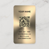 Imitat Gold Metallplatte Spieler Visitenkarte (Rückseite)