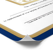 Imitat Gold Mitarbeiter 5 Jahre Serviceprämie Poster (Ecke)