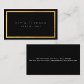 Imitat Gold Schwarz pro Standard-Visitenkarte Visitenkarte (Vorne/Hinten)